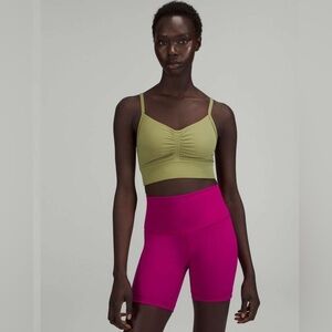 Lululemon Nulu Front-Gather Yoga Bra *Light Support, B/C Cup Bronze Green Size 8